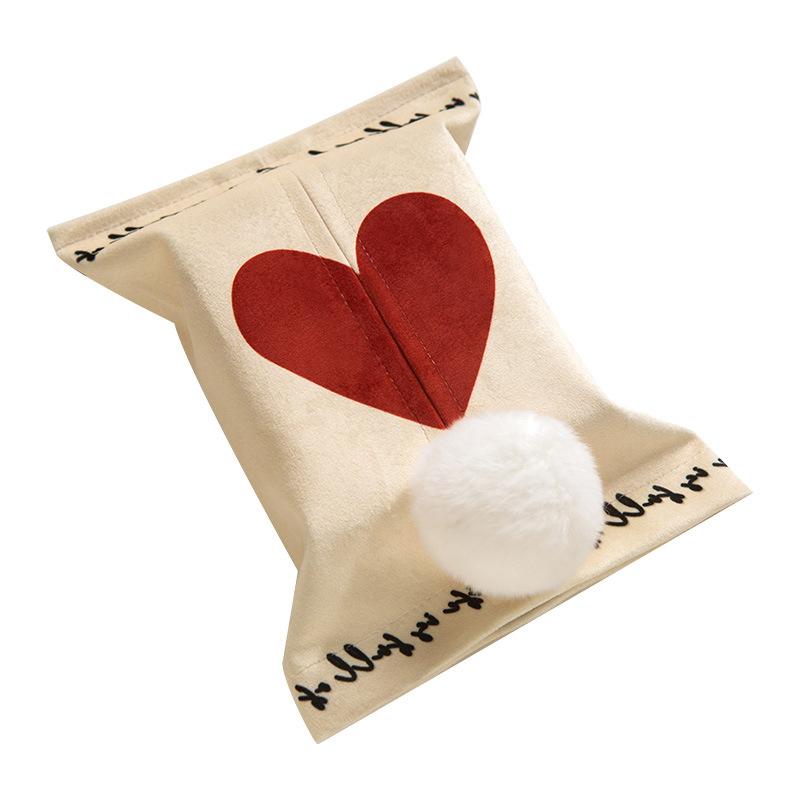 1PC Car Napkin Drawer Bag Light Luxury Style Tissue Box Car Love Couple Drawer Box Ins Wind Living Room Home Multi-Style