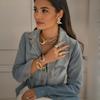 Exaggerated Large Hollow Metal Choker Necklace and Bracelet for Women Trendy Statement Jewelry Accessories on Neck/Hand Female