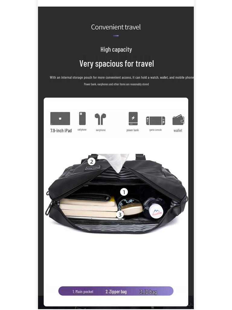 Modny Plecak na Ramię i Torba Listonoszka o Dużej Pojemności do Sportu, Podróży i Podróży Służbowych