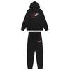 Herren Gradient Buchstaben Bestickter Hoodie Jogginganzug Set - Übergroß Fleece Warm Lässig Trainingsanzug Winter