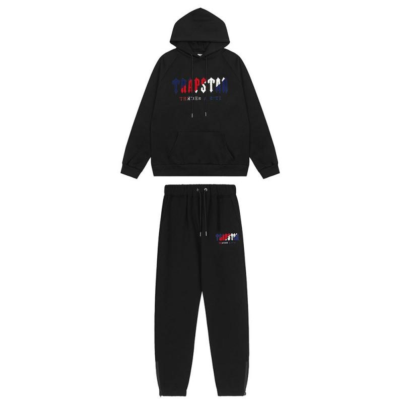 Herren Gradient Buchstaben Bestickter Hoodie Jogginganzug Set - Übergroß Fleece Warm Lässig Trainingsanzug Winter