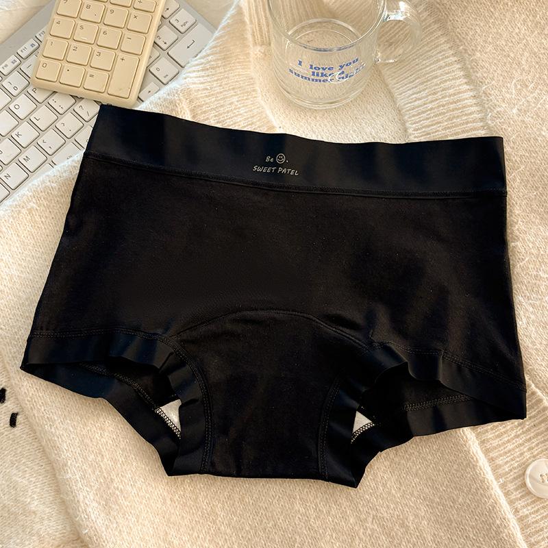 Ladies Spring Cotton 10A Antibacterial Extended Crotch Comfortable Mid Waist Flat Angle Briefs