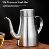 Ölbehälter zum Kochen Edelstahl Tropffreier Ölbehälter 13oz Lebensmittelqualität Ölspender Mehrzweck-Öltopf für Olive