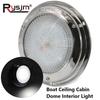 12V 140mm Flush Mount Interior Ceiling Dome Light Lamp Stainless Steel LED Dome Lamp Cool White Color for Boat Marine Car RVs