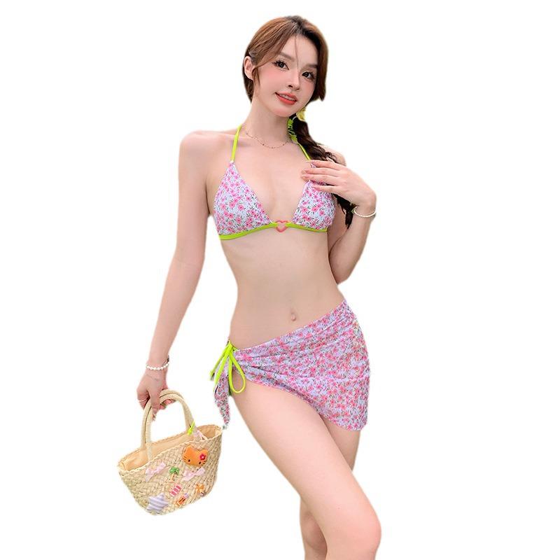 Thailand Pure Desire Floral Print Bikini Swimsuit - Women's 2024 Holiday Three-Piece Set
