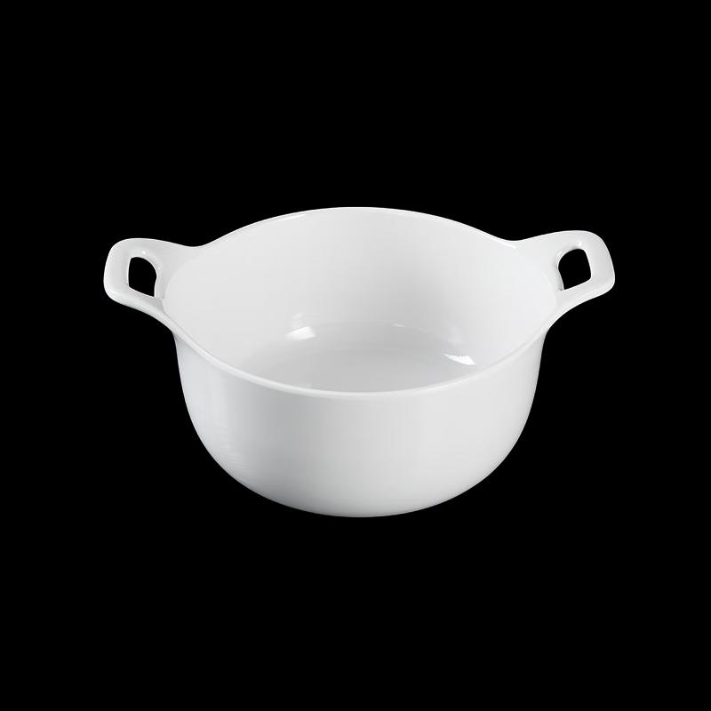 Beilaine Double-Handle Two-Tone Melamine Noodle Bowls, 5-Pack