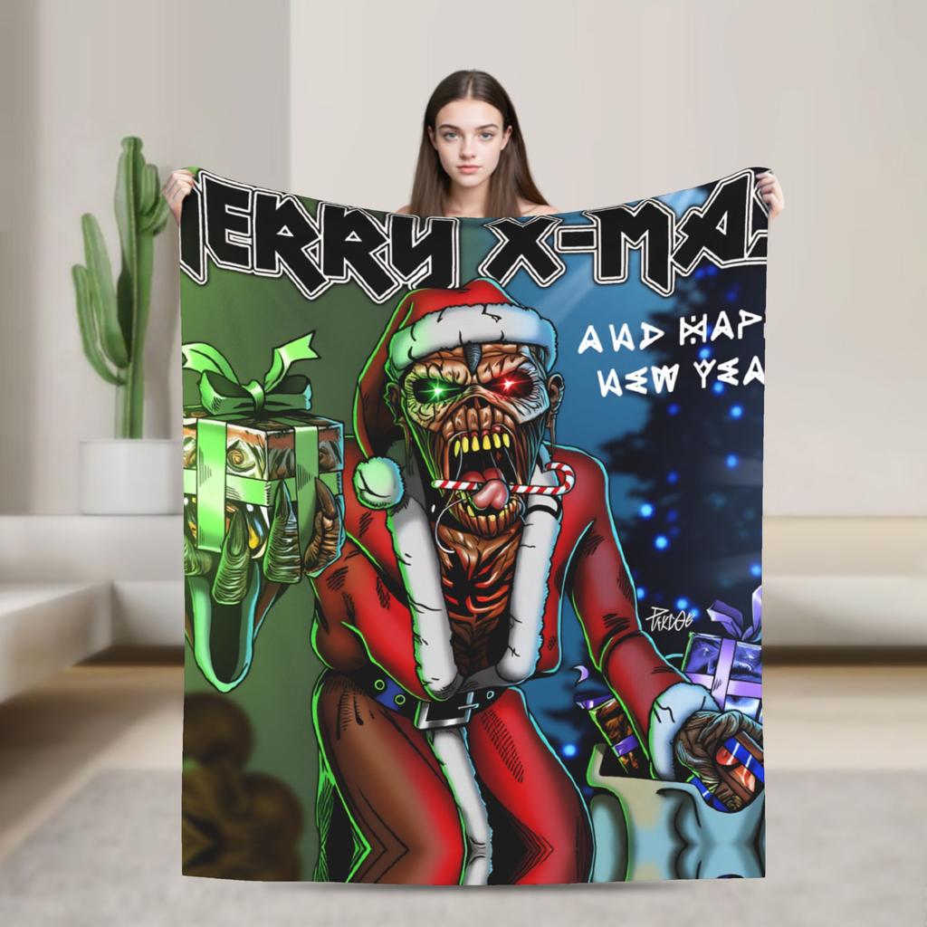 Band I-Iron M-Maidens Tour 2025  Blanket  Travel Flannel Throw Blanket For Living Room Warm Soft Quality Bedspread Gift Idea