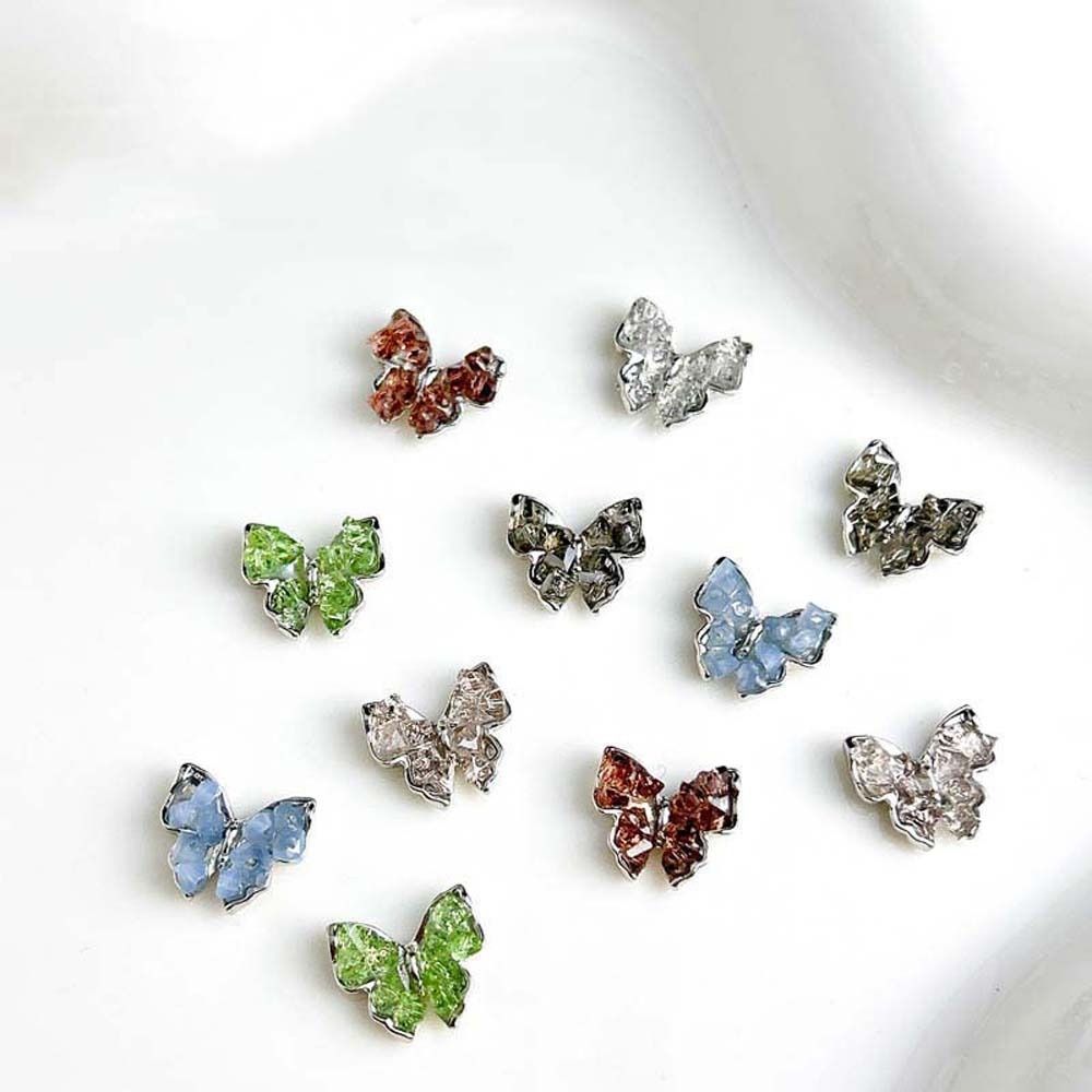 

3Pcs/set DIY Nail Charms Butterfly Nail Accessories Butterfly Nail Rhinestones Manicurist синий