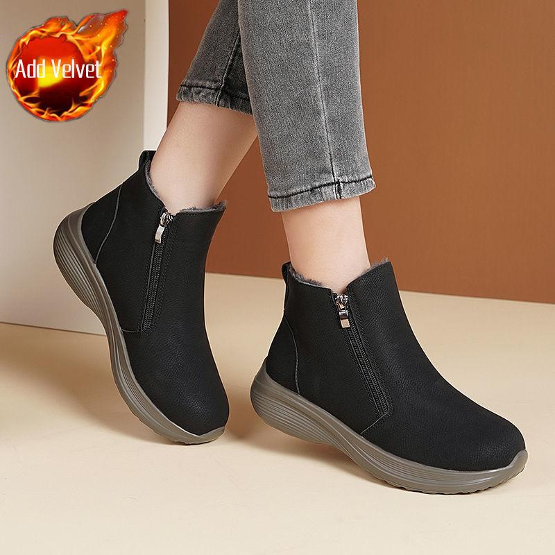 

Модные черные кожаные массивные женские зимние ботинки Зимние водонепроницаемые рабочие женские ботинки Дизайнерские роскошные шикарные и элегантные утепленные ботильоны 40