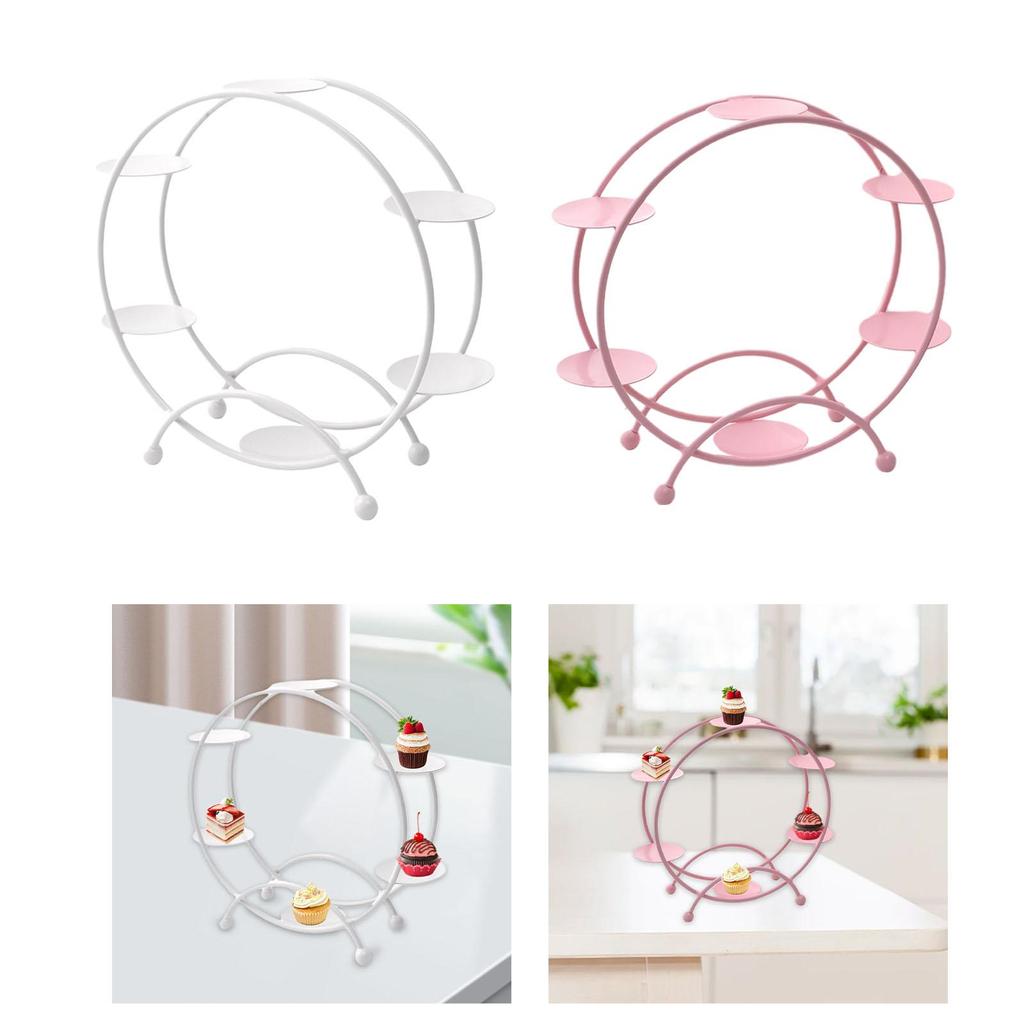 Storage Organizer 6 Seats Decorative Shelf for Mini Toys Small Items Stones