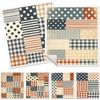 6PCS Cleaning Dishcloths Reusable Kitchen Dish Towels Grid Stripe Pattern Dishcloth Absorbent Lint Free Cloth Washable Duster Rags Tea Towels