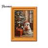 Decorative Magnets for Metal Surfaces Small Fridge Picture Frame, Funny Ghost Pattern Magnetic Vintage Photos Mini Gold Frame Refrigerator Kitchen