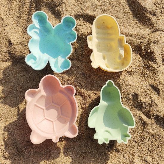 11Pcs/Set Kids Beach Sand Toy with Foldable Bucket Fork Shovel Watering Can Sifter Animal Sand Mold Toddlers Outdoor Beach Digging Tools