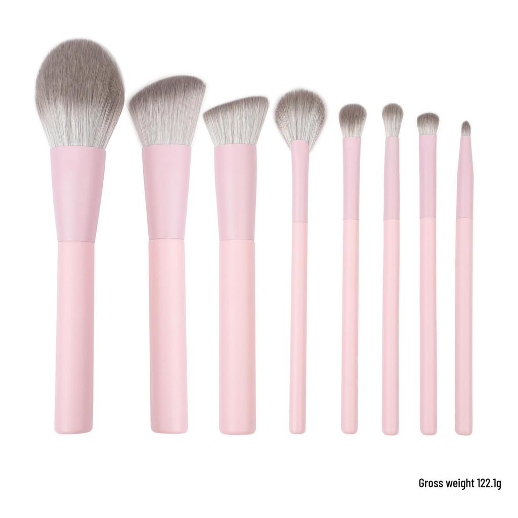 8-Piece Professional Makeup Brush Set with Soft Bristles for Powder & Eyeshadow - Premium Quality for Makeup Artists