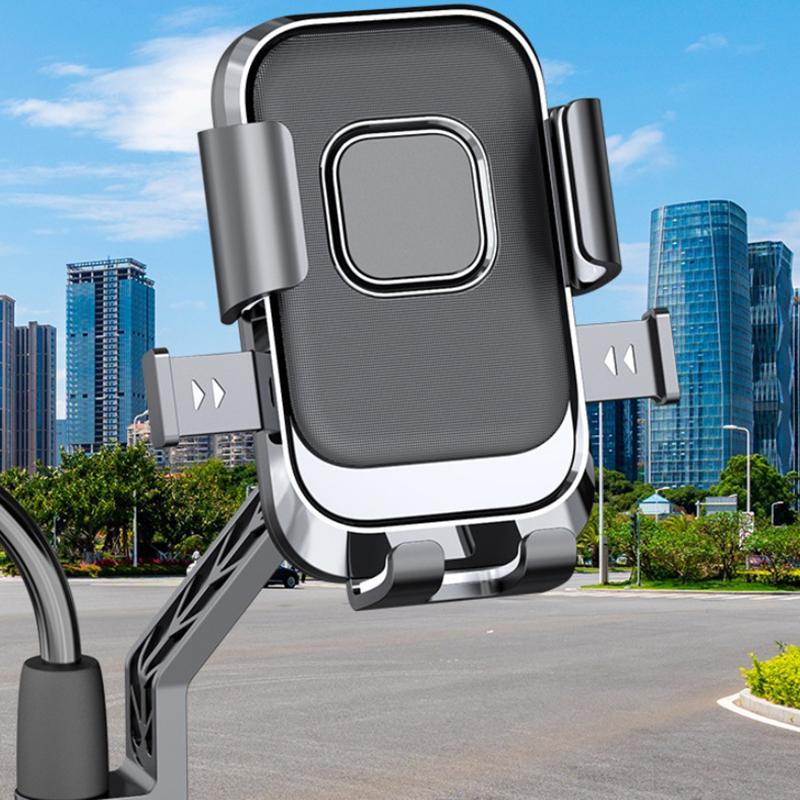 Universellt Motorcykeltelefonfäste 360° Roterbart Navigationsfäste Skotertelefonklämma För Cykling Motorcykel Skoter Cykling