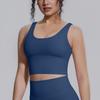 Backless Yoga Vest Women Yoga Underwear Chest Pad Summer Breathable Workout Running Shockproof Sports