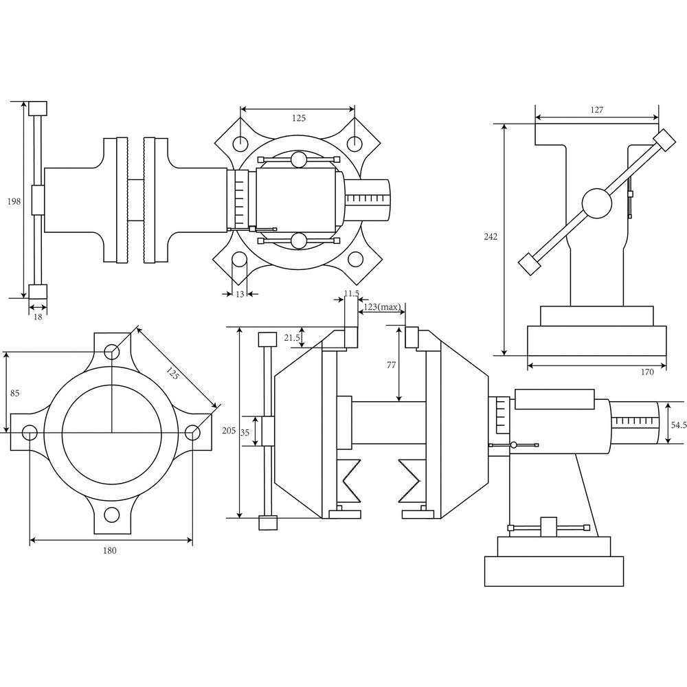 TRUSCO Medium Multi Combination Vise 125mm TMCV-125