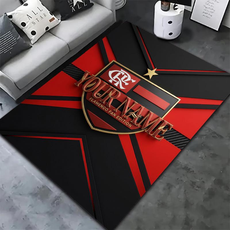 Clube De Regatas Flamengo Custom Name Carpet Rug For Living Room Bedroom Home Sofa Decoration Kids Play Nonslip Floor Mat