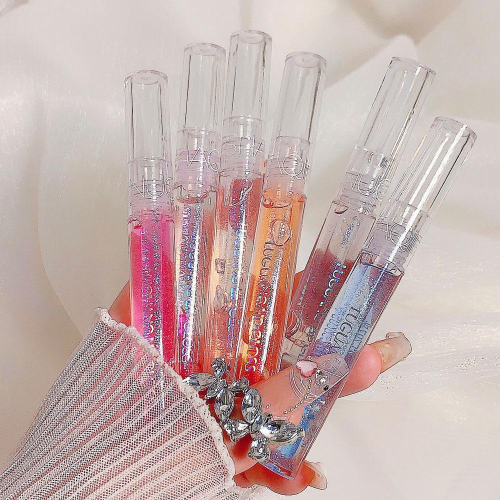 Shimmering Water Glass Lip Gloss: Moisturizing, Rich Shine for Students & Parties