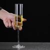 Elegant Crystal Glass Champagne Flute With Tapered Waist Slanted Rim Sparkling Wine Cocktails Home Bar Use