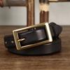 Thin Belt for Women Fashion Retro Trend Decorative Leather Thickened Pure Cowhide Jeans Belt for Women