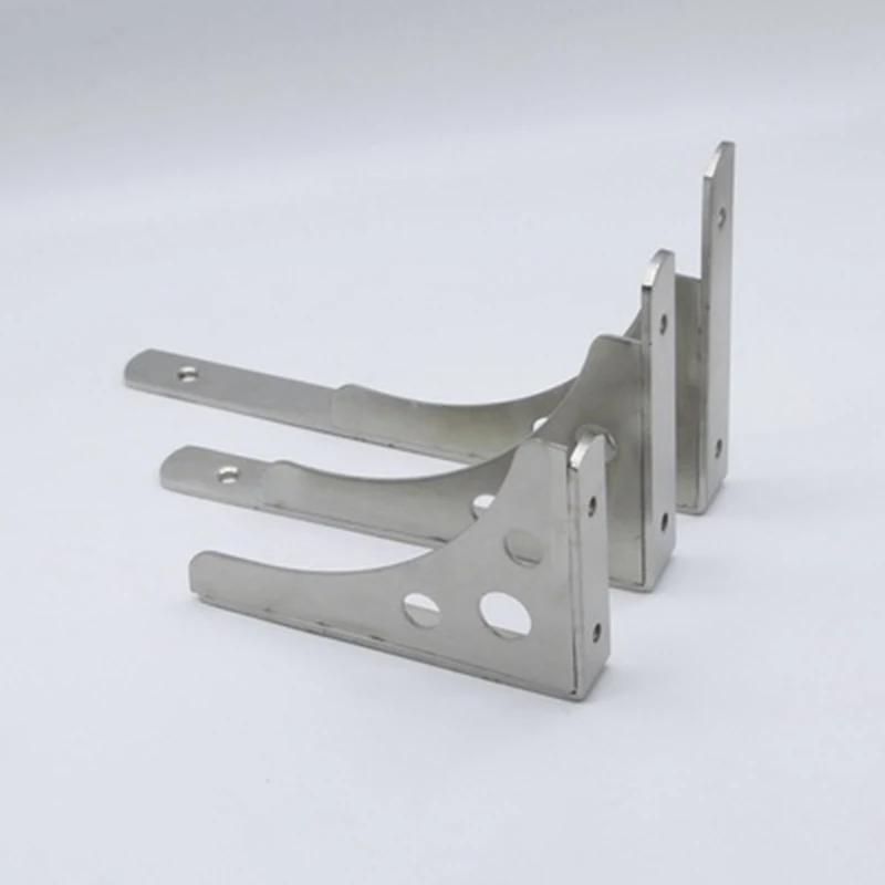 2pc  Newest  Silver Color Tripod Bracket for Wall Shelf Bookcase Compartment Mounting Bracket Mount Fixed Support Shelf