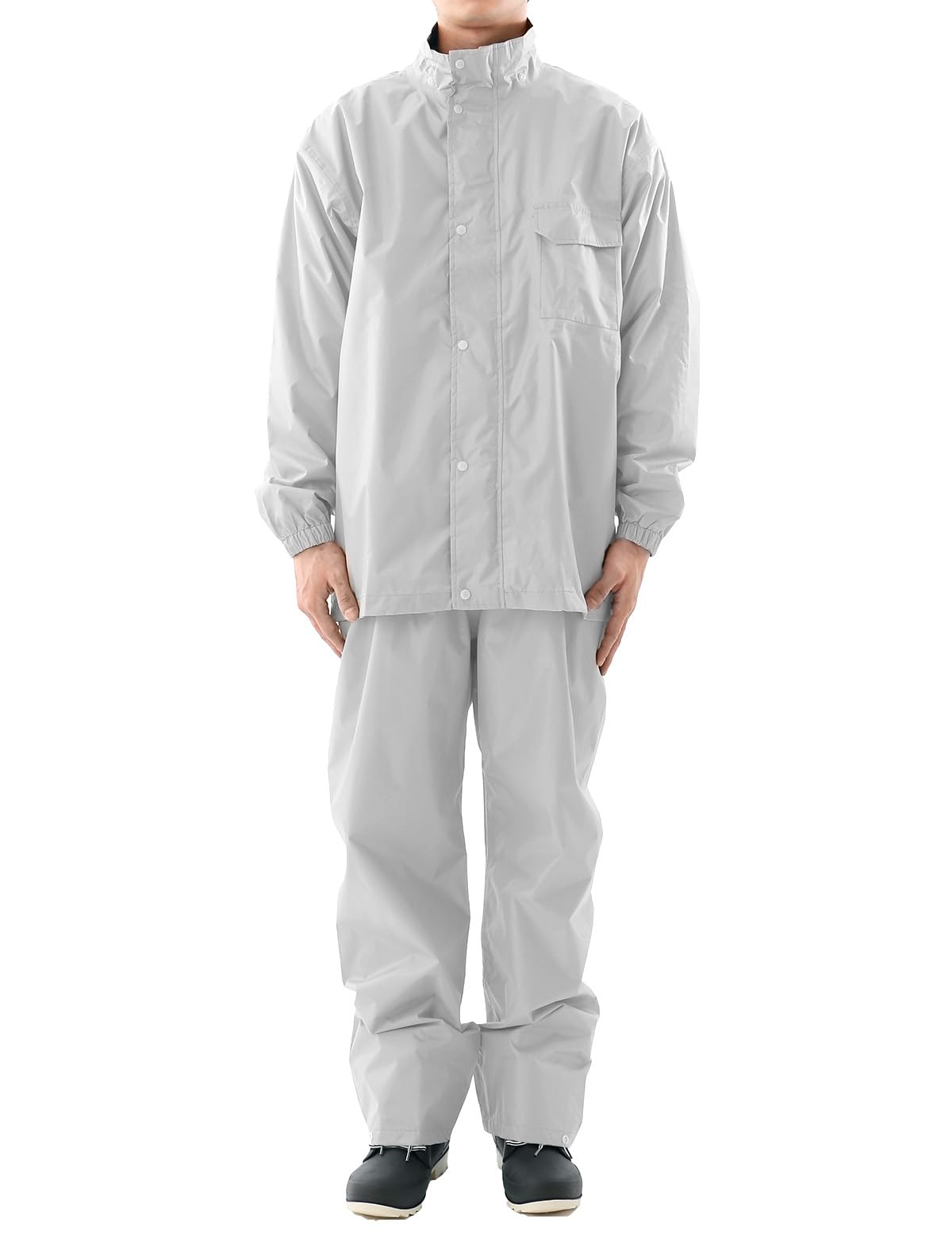 

Winter Cherry Waterproof Defend Rainsuit Top and Bottom Set with Fully Lined Size Small Men s Mesh, Silver,