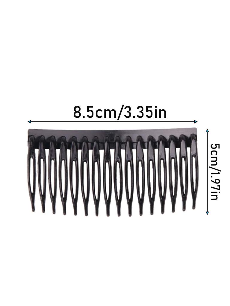 2 Pcs Portable Hair Comb Set - French Side Comb & 16-Tooth Twist Comb for Women Black Hair Accessories Hairpin for Girls