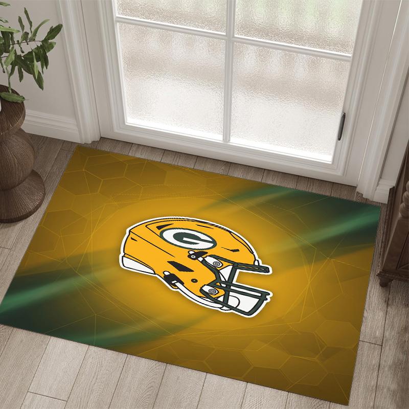 Tappeto in Velluto Cristallo Design Green Bay Packers Accogliente Non?Tappeto Stampato Antiscivolo per Camera da Letto Soggiorno Ingresso