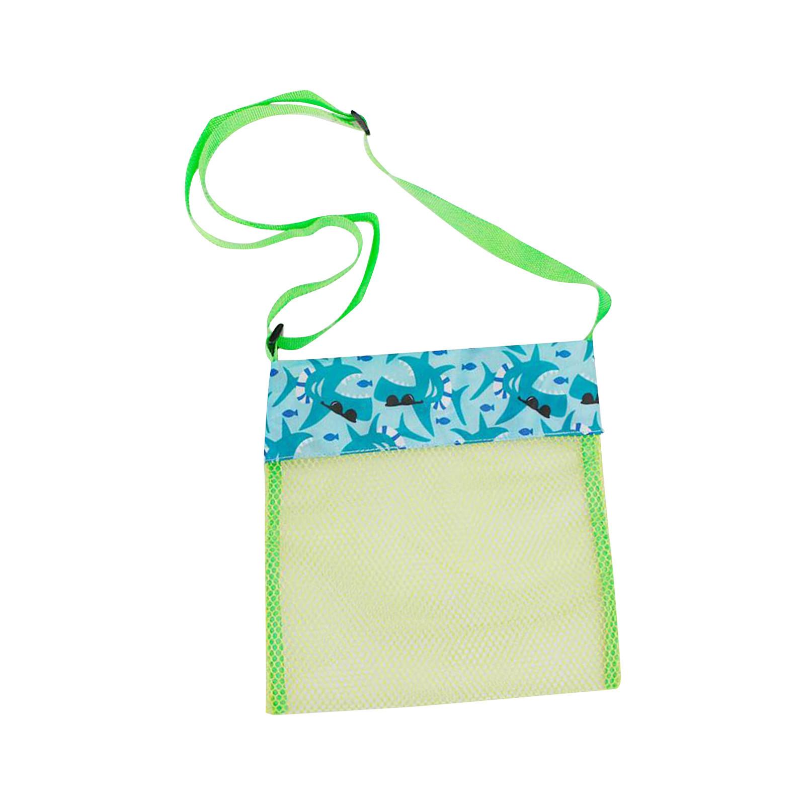 

Color Children s Beach Bag Toy Storage Mesh Bag Small Cross Bag 23*23 зелений