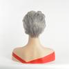 Premium Synthetic Short Grey Wig for Women Natural Wigs with Bangs Mother Gift Soft Old Lady Costume Daily Cosplay Grandma Use