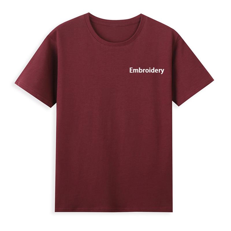 

Футболка с вышивкой логотипа на заказ для женщин и мужчин, премиальная футболка из 100% хлопка 4XL