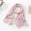 Women's Houndstooth Plaid Tassel Scarf