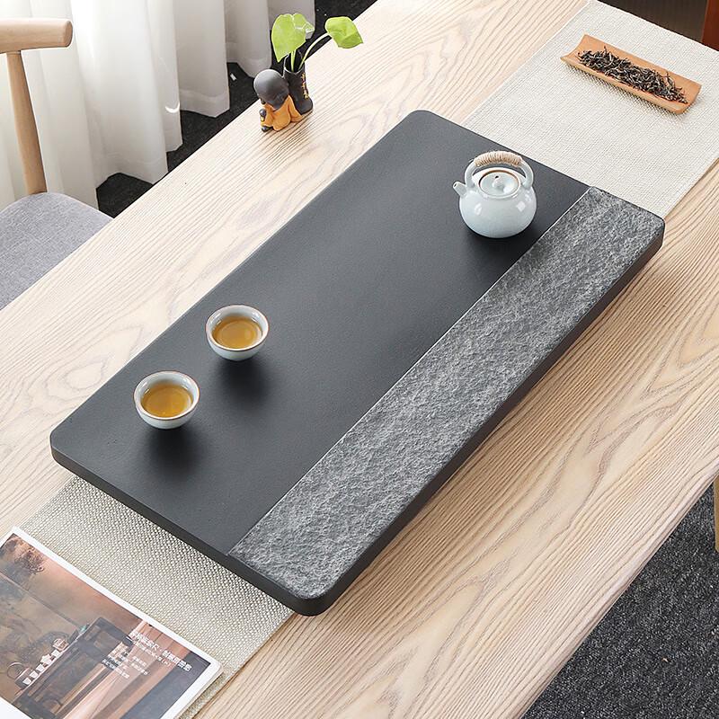 Wujin Stone Tea Tray with Dry/Wet Separation