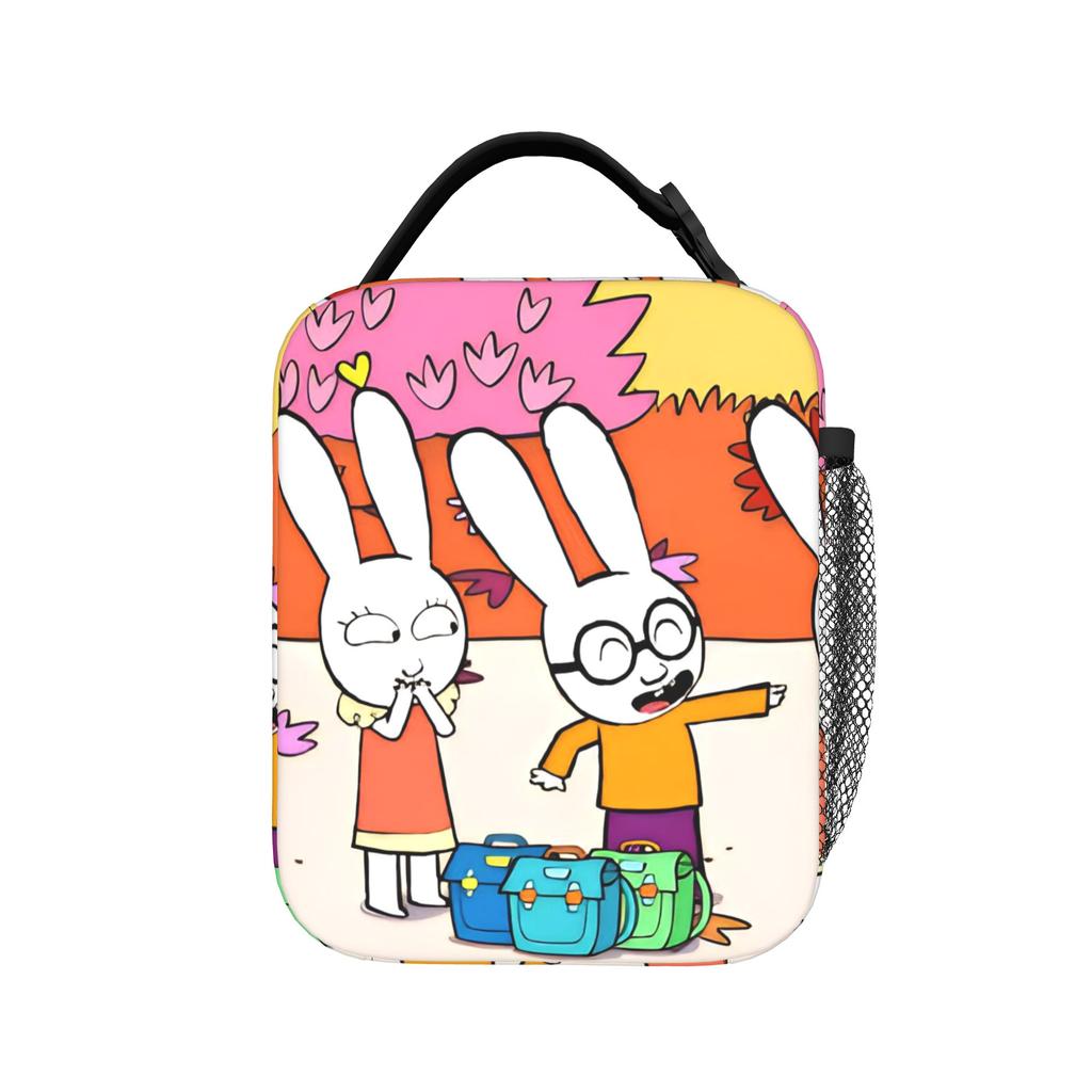 Simons Super Rabbit Insulated Lunch Bag Portable Cute Bunny  Lunch Container Cooler Bag Tote Lunch Box Office  Picnic Men Women