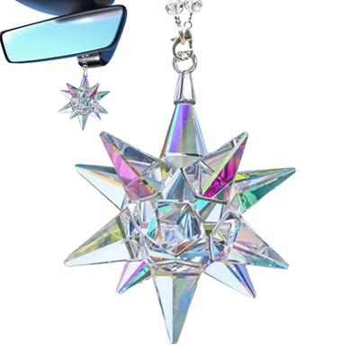 Exquisite Crystal Snowflakes Car Pendant Decoration Ornaments Sun Catcher Snowflake Hanging Trim Accessories Presents Gifts