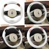 New Bear Cartoon Ear Full Leather Car Steering Wheel Cover Ultra Thin Antislip