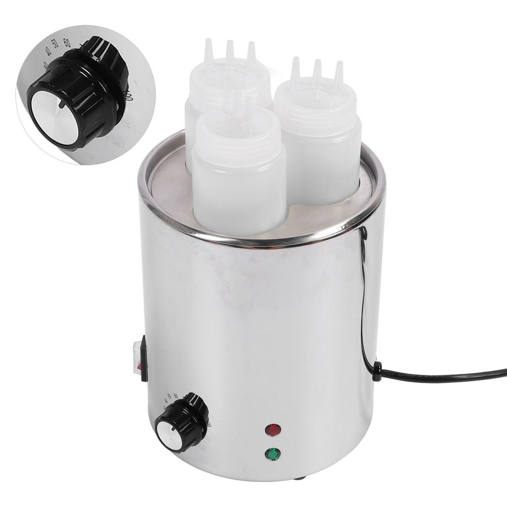 Electric Sauce Heater Stainless Steel 30-100 Degree Centigrade Electric Cheese Warmer Thick Water Bath Heating for Chocolate