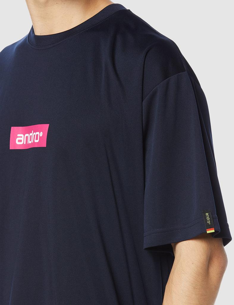 Andro Table Tennis Game Napa Size 2XL Shirt, T-Shirt BX, Navy/Pink,