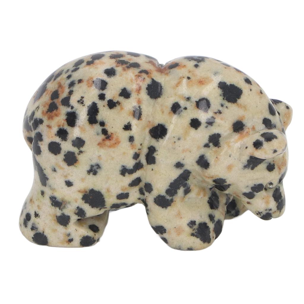 Crystal Gemstone Bear Carved Hand Figurine Animal Statue 15in Office Decor Home Collection Spotted