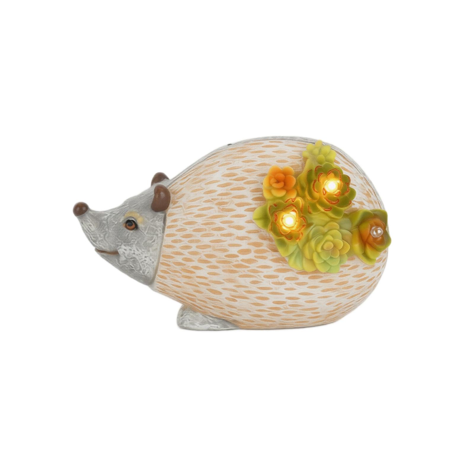 

Solar Powered Garden Light Hedgehog Shape Outdoor Decorative Lawn Sculpture with LED Illumination for Yard Patio Pathway One Size