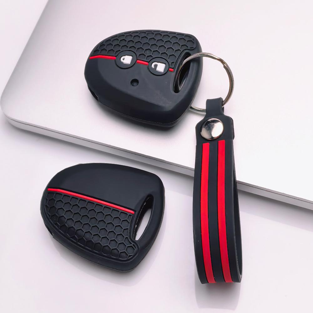 Key Cover for Toyota Hilux Yaris Corolla Rav4 Vigo Vitz Echo Classic with Keychain Anti-Scratch Guard Shockproof Protection Soft Grip Texture