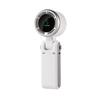 Handheld Fan Rechargeable, Folding Hand Fan, 5Speed Adjustable, Digital Display, White