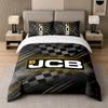 3Pcs Bedding SetJCB Soft Bed Sheet and Two Pillowcases Home Bedroom Decor