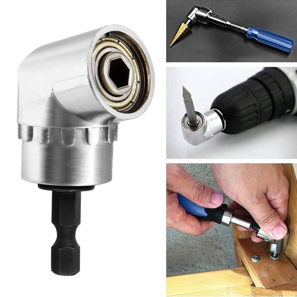 Power Screwdriver Drill Attachment 105 Degree Right Angle Driver Angle Extension for Manual Wrench Drive Chuck