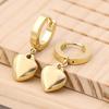 Versatile Women's Stainless Steel Heart Earrings - Japan & South Korea Inspired