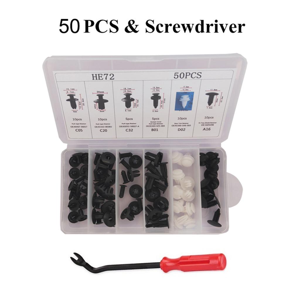 kkjoy 415/100/50Pcs Mixed Size Retainer Clips for Bumper Fender Door Trim Panel