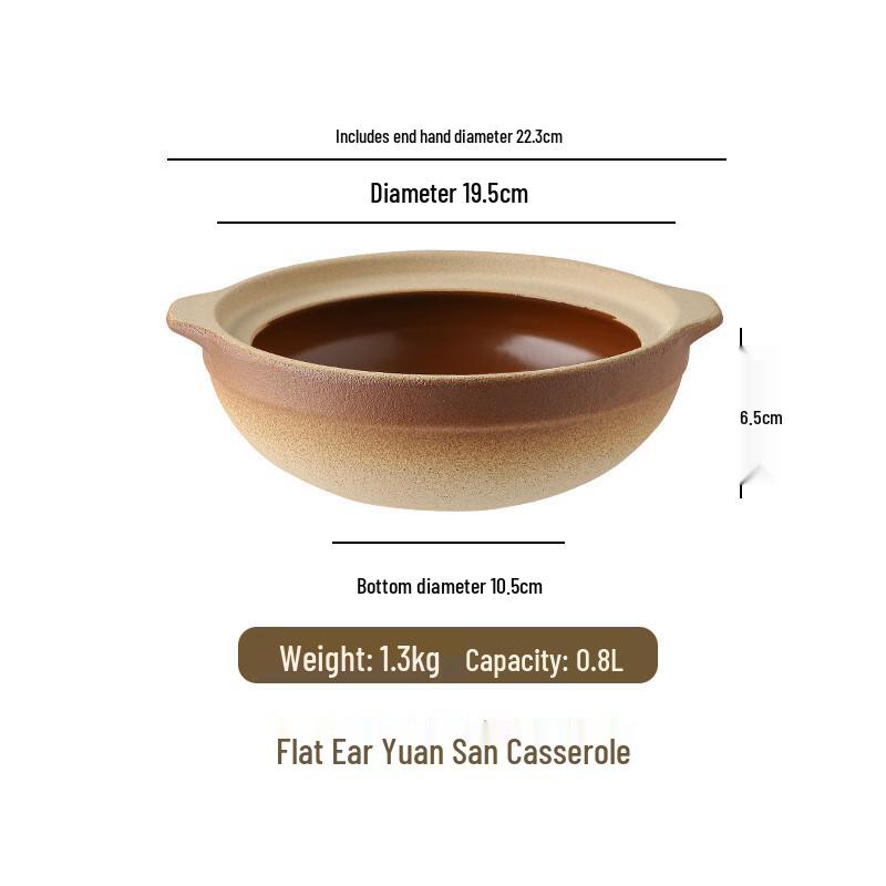 ZISIZ Retro Single Handle Earthenware Clay Pot