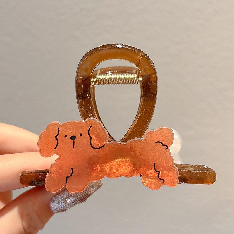 Trendy Fashion Elegant Plush Grab Clip Women's Large Hair Volume High-Level Sense Clip Hairpin Autumn and Winter Back Head Shark Clip Hairpin Headwear