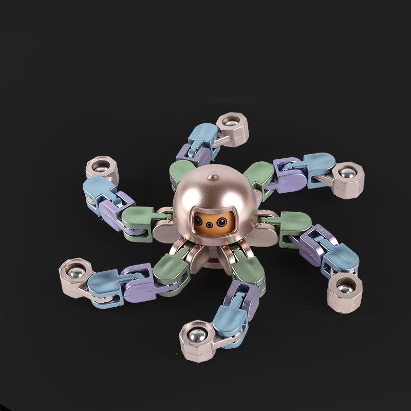 Spinner Fingertip Gyro Creative Decompression Finger Mechanical Gyro Folding Deformation Finger Gyro Toy